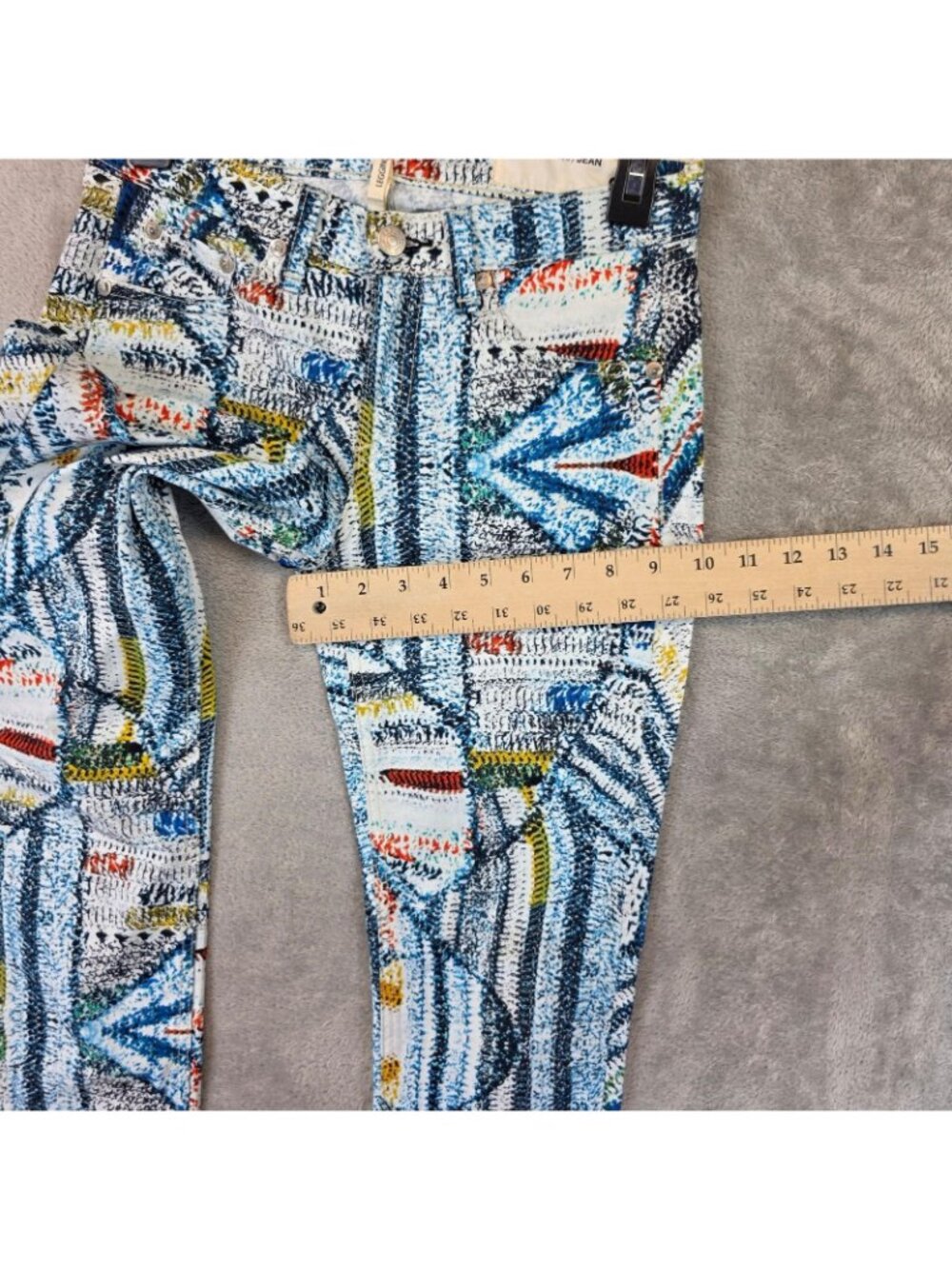 Rag & Bone JEAN Legging Womens 26 Multicolor Surf Knit Jegging Stretch Geometric - Picture 10 of 12